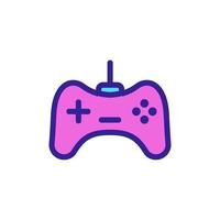 Game joystick icon vector. Isolated contour symbol illustration vector