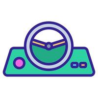 Game joystick icon vector. Isolated contour symbol illustration vector