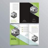 Tri-fold brochure template Minimalistic geometric design for corporate and business. Creative concept brochure vector template.