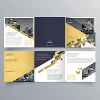 Tri-fold brochure template Minimalistic geometric design for corporate and business. Creative concept brochure vector template.