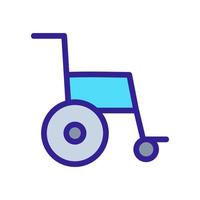 Wheelchair icon vector. Isolated contour symbol illustration vector