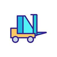 The forklift icon vector. Isolated contour symbol illustration vector