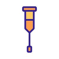 crutch icon vector. Isolated contour symbol illustration vector