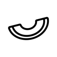 chalk melon icon vector. Isolated contour symbol illustration vector