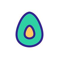 avocado icon vector. Isolated contour symbol illustration vector