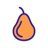 pear icon vector. Isolated contour symbol illustration vector