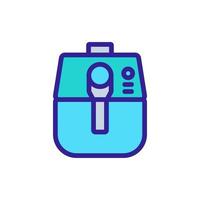 potato fries by time icon vector outline illustration