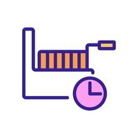 time based deep frying icon vector outline illustration