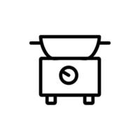 time based deep frying icon vector outline illustration