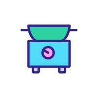 frying basket icon vector outline illustration