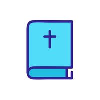 Bible icon vector. Isolated contour symbol illustration vector