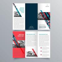 Tri-fold brochure template Minimalistic geometric design for corporate and business. Creative concept brochure vector template.