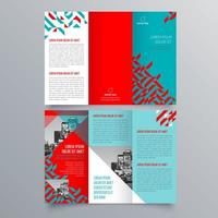 Tri-fold brochure template Minimalistic geometric design for corporate and business. Creative concept brochure vector template.