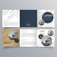 Tri-fold brochure template Minimalistic geometric design for corporate and business. Creative concept brochure vector template.