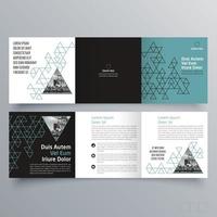 Tri-fold brochure template Minimalistic geometric design for corporate and business. Creative concept brochure vector template.