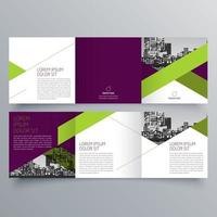 Tri-fold brochure template Minimalistic geometric design for corporate and business. Creative concept brochure vector template.