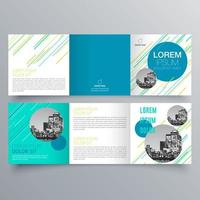 Tri-fold brochure template Minimalistic geometric design for corporate and business. Creative concept brochure vector template.