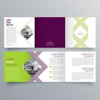 Tri-fold brochure template Minimalistic geometric design for corporate and business. Creative concept brochure vector template.