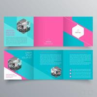 Tri-fold brochure template Minimalistic geometric design for corporate and business. Creative concept brochure vector template.