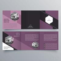 Tri-fold brochure template Minimalistic geometric design for corporate and business. Creative concept brochure vector template.