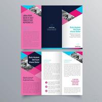 diseño geométrico minimalista de plantilla de folleto tríptico para empresas y negocios. plantilla de vector de folleto de concepto creativo.
