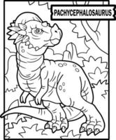 prehistoric dinosaur, coloring book, outline illustration