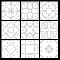 azulejos gris patrones diseño sin costuras en ilustración vectorial vector gratis