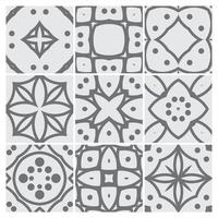 azulejos gris patrones diseño sin costuras en ilustración vectorial vector gratis