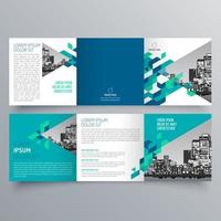 Tri-fold brochure template Minimalistic geometric design for corporate and business. Creative concept brochure vector template.