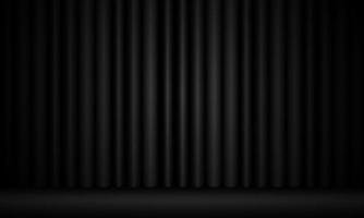 Black curtain illustration in opera or cinema on isolated background vector