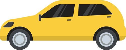 Yellow car vector