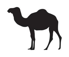 black silhouette, shadow of a one-humped camel vector