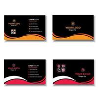 Minimalist corporate business card design vector