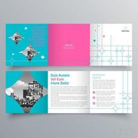 Tri-fold brochure template Minimalistic geometric design for corporate and business. Creative concept brochure vector template.