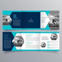 Tri-fold brochure template Minimalistic geometric design for corporate and business. Creative concept brochure vector template.