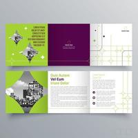 Tri-fold brochure template Minimalistic geometric design for corporate and business. Creative concept brochure vector template.