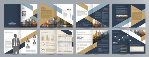 Annual report 16 page A4 201 vector