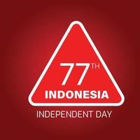 77th Indonesian independence day vector