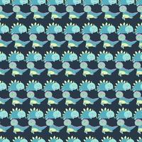 Vector seamless pattern with little cute dinosaurus