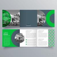 Tri-fold brochure template Minimalistic geometric design for corporate and business. Creative concept brochure vector template.