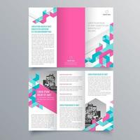 Tri-fold brochure template Minimalistic geometric design for corporate and business. Creative concept brochure vector template.