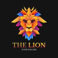 LION Head illustration 01 vector