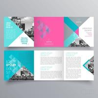 Tri-fold brochure template Minimalistic geometric design for corporate and business. Creative concept brochure vector template.