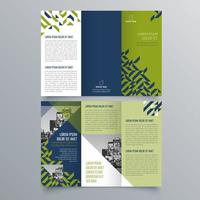 Tri-fold brochure template Minimalistic geometric design for corporate and business. Creative concept brochure vector template.