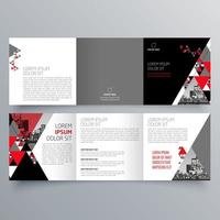 Tri-fold brochure template Minimalistic geometric design for corporate and business. Creative concept brochure vector template.