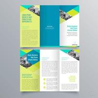 Tri-fold brochure template Minimalistic geometric design for corporate and business. Creative concept brochure vector template.