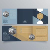 Tri-fold brochure template Minimalistic geometric design for corporate and business. Creative concept brochure vector template.