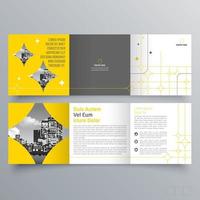 Tri-fold brochure template Minimalistic geometric design for corporate and business. Creative concept brochure vector template.