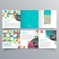 Tri-fold brochure template Minimalistic geometric design for corporate and business. Creative concept brochure vector template.