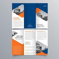 Tri-fold brochure template Minimalistic geometric design for corporate and business. Creative concept brochure vector template.